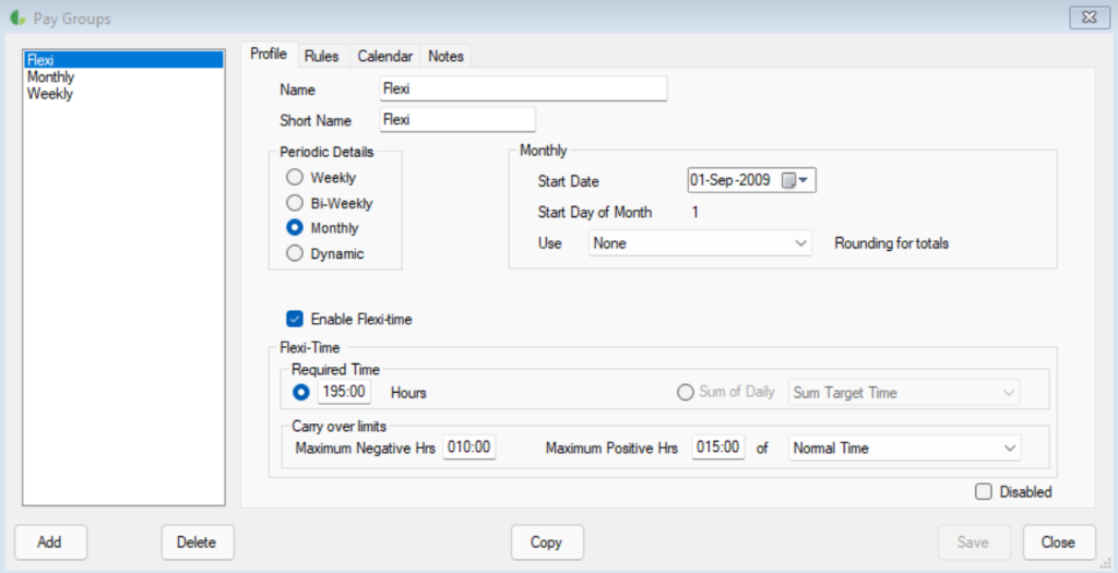 Employee shift-pattern configuration